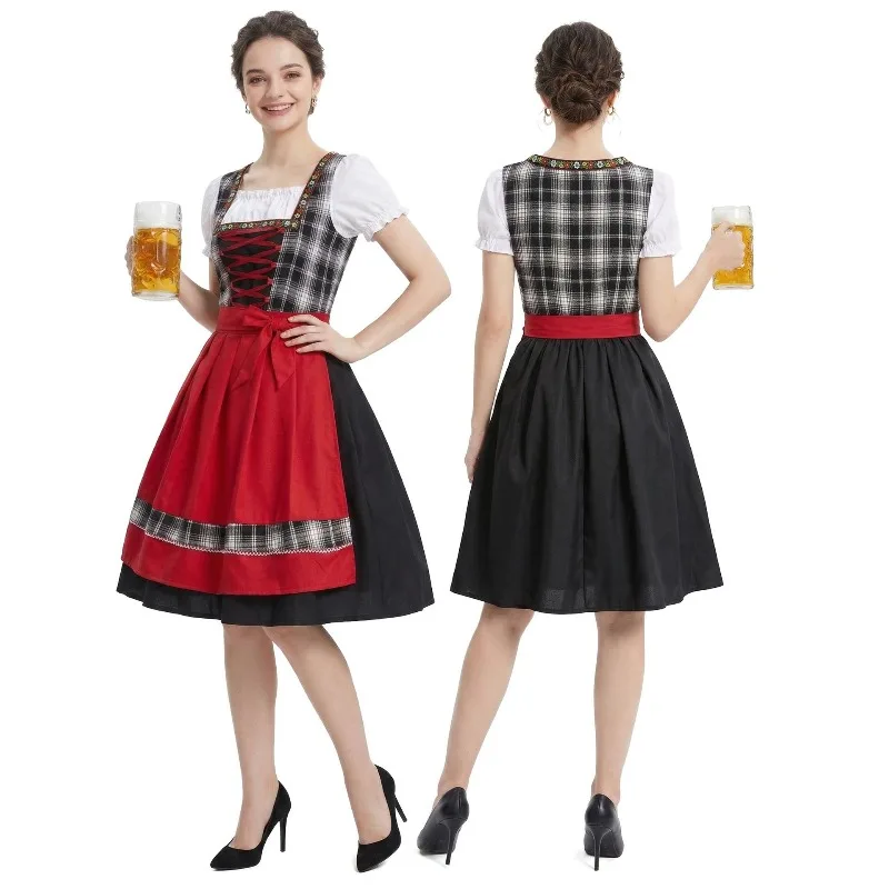 New Carnival Cosplay Costume Red Black Dirndl Oktoberfest Dress Bavarian Traditional Beer Festival Outfit for Adult Women
New Carnival Cosplay Costume Red Black Dirndl Oktoberfest Dress Bavarian Traditional Beer Festival Outfit for Adult Women