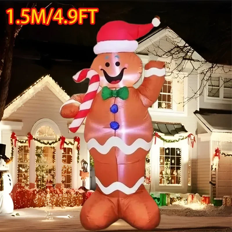 Smile Gingerbread Man Inflatable Toys Christmas Decorations with LED Lights Inflated Model Holiday Gift Indoor Outdoor Decor
Smile Gingerbread Man Inflatable Toys Christmas Decorations with LED Lights Inflated Model Holiday Gift Indoor Outdoor Decor