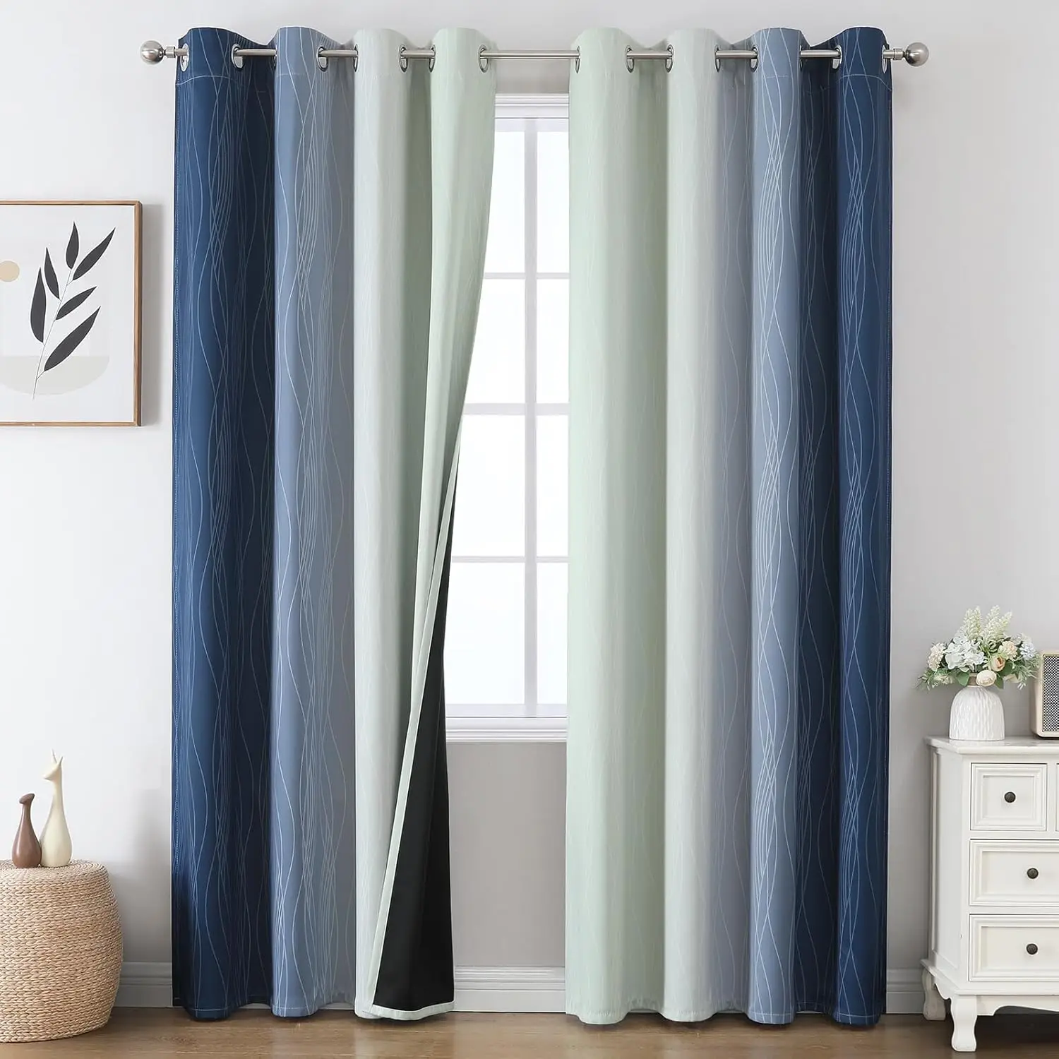 Blackout Curtains for Sliding Door, Ombre Drapes 108 Inches Long, Thermal Insulated Energy Saving for Living Room, 52Wx108L, 2
Blackout Curtains for Sliding Door, Ombre Drapes 108 Inches Long, Thermal Insulated Energy Saving for Living Room, 52Wx108L, 2