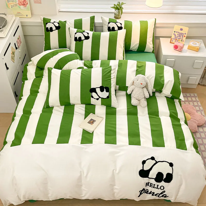 Towel Embroidery 100% Cotton Bedding Sets Striped Printed Simple Comforter Set for Adults Bedroom Decoration for All Seasons
Towel Embroidery 100% Cotton Bedding Sets Striped Printed Simple Comforter Set for Adults Bedroom Decoration for All Seasons