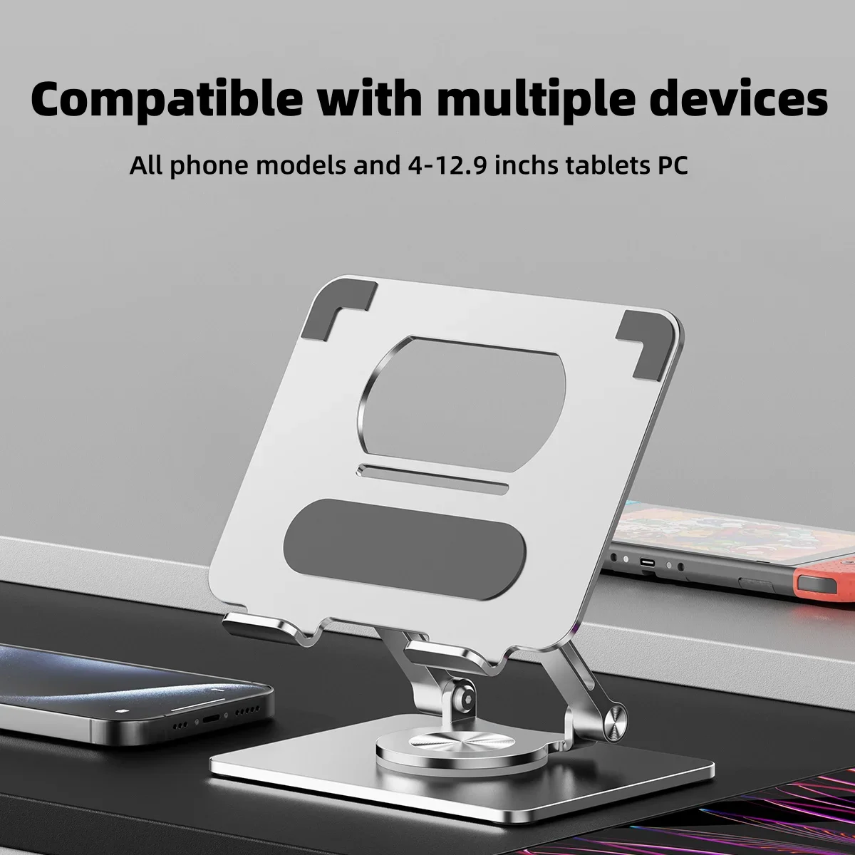 Tablet Stand Aluminum Alloy Portable 360 Rotating Tablet Stand Holder For Height Adjustable for iPad
Tablet Stand Aluminum Alloy Portable 360 Rotating Tablet Stand Holder For Height Adjustable for iPad