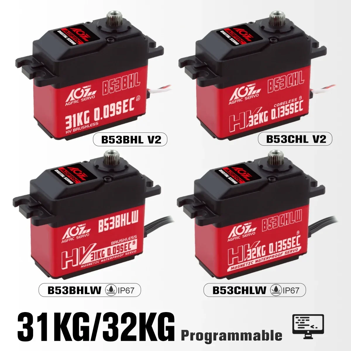 Магнитный Водонепроницаемый бесщеточный сервопривод AGFRC B53BHL V2 B53CHL V2, 31 кг, 32 кг
Магнитный Водонепроницаемый бесщеточный сервопривод AGFRC B53BHL V2 B53CHL V2, 31 кг, 32 кг