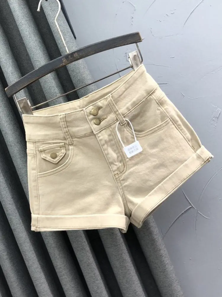 American Vintage Khaki Denim Shorts Women Butt Lifting Double Button High Waist Loose Hot Pants Summer Trendy Casual Shorts
American Vintage Khaki Denim Shorts Women Butt Lifting Double Button High Waist Loose Hot Pants Summer Trendy Casual Shorts