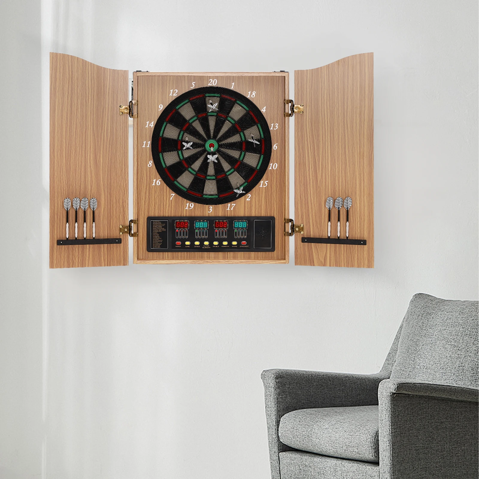 Электронная машина для дартса Take Aim, набор шкафов для дартса для рекламы и дома
Электронная машина для дартса Take Aim, набор шкафов для дартса для рекламы и дома
