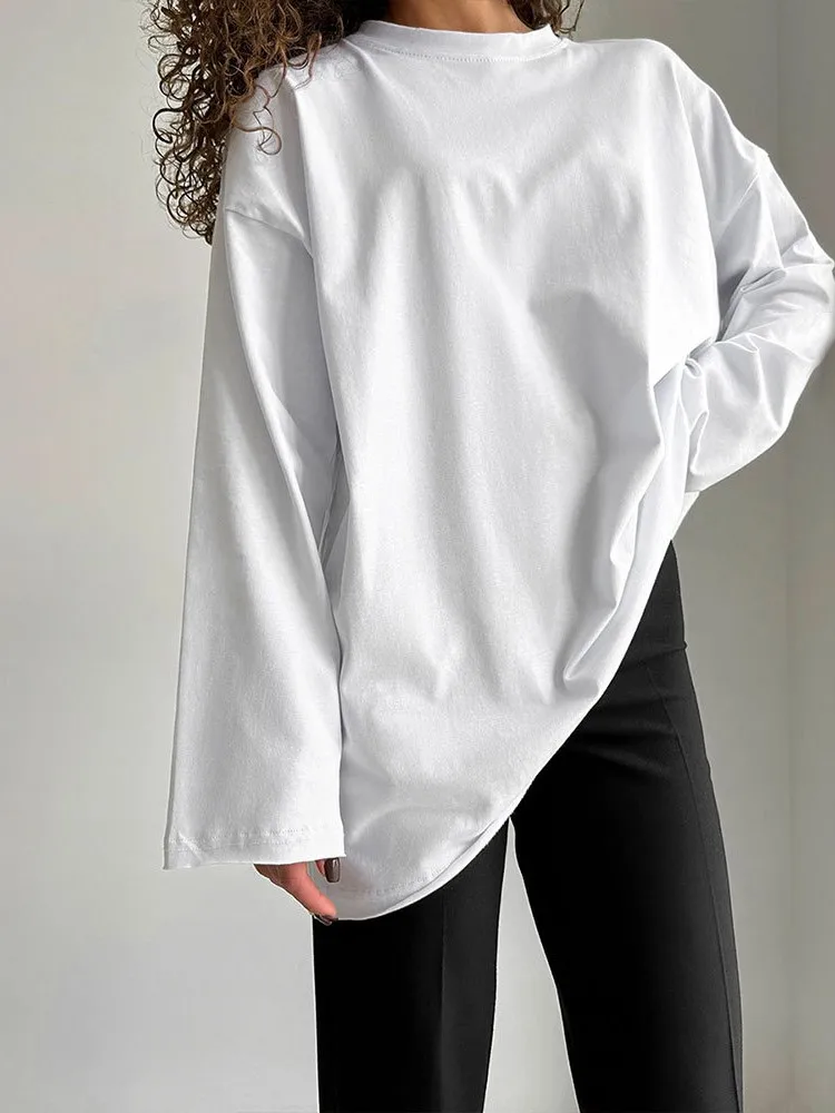 2025 Women Autumn Loose Style T Shirts O-Neck Long Sleeve Solid Color Top For Sports Commuting Simple Style Casual Tops Clothing
2025 Women Autumn Loose Style T Shirts O-Neck Long Sleeve Solid Color Top For Sports Commuting Simple Style Casual Tops Clothing