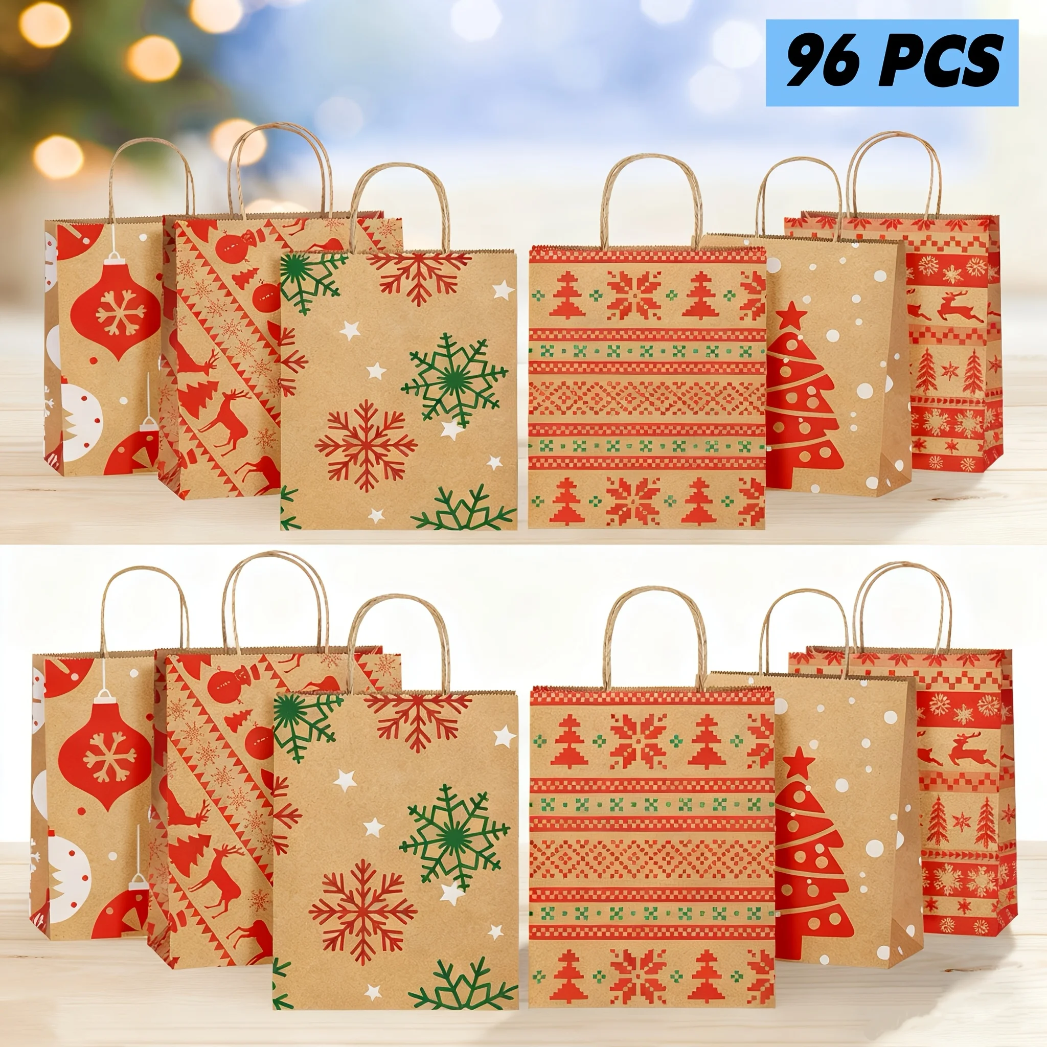 Gift for Her/Him 96 Pack Christmas Gift Bags, 16 Pack Each of 6 Different Designs, Christmas Party Decorations, Birthday Parties, Weddings, Small Business Commercial Retail Shopping Bags, Bulk Loose
Gift for Her/Him 96 Pack Christmas Gift Bags, 16 Pack Each of 6 Different Designs, Christmas Party Decorations, Birthday Parties, Weddings, Small Business Commercial Retail Shopping Bags, Bulk Loose