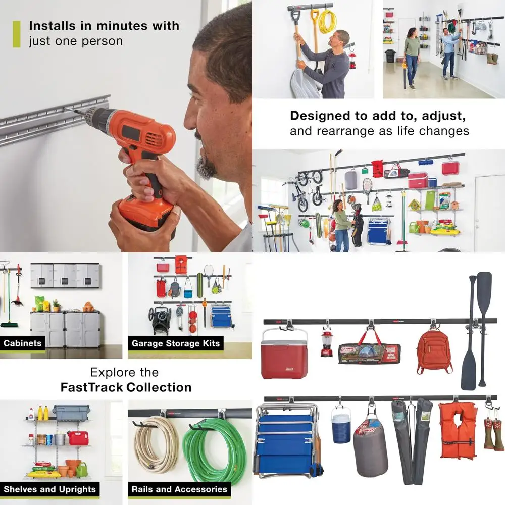 Набор для хранения на стене гаража из 15 предметов: 4 направляющие и 11 крючков для дома, инструментов, спорта и многого другого
Набор для хранения на стене гаража из 15 предметов: 4 направляющие и 11 крючков для дома, инструментов, спорта и многого другого