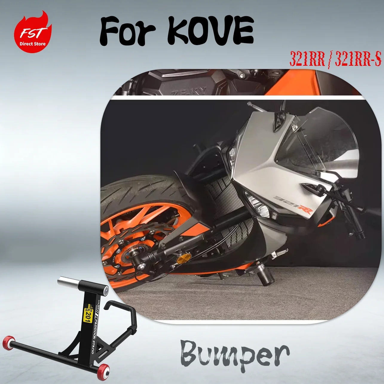 Engine Guard Crash Bar + Anti-Fall Slider + Single-Sided Swingarm Stand for KOVE 321RR / 321RR-S
Engine Guard Crash Bar + Anti-Fall Slider + Single-Sided Swingarm Stand for KOVE 321RR / 321RR-S