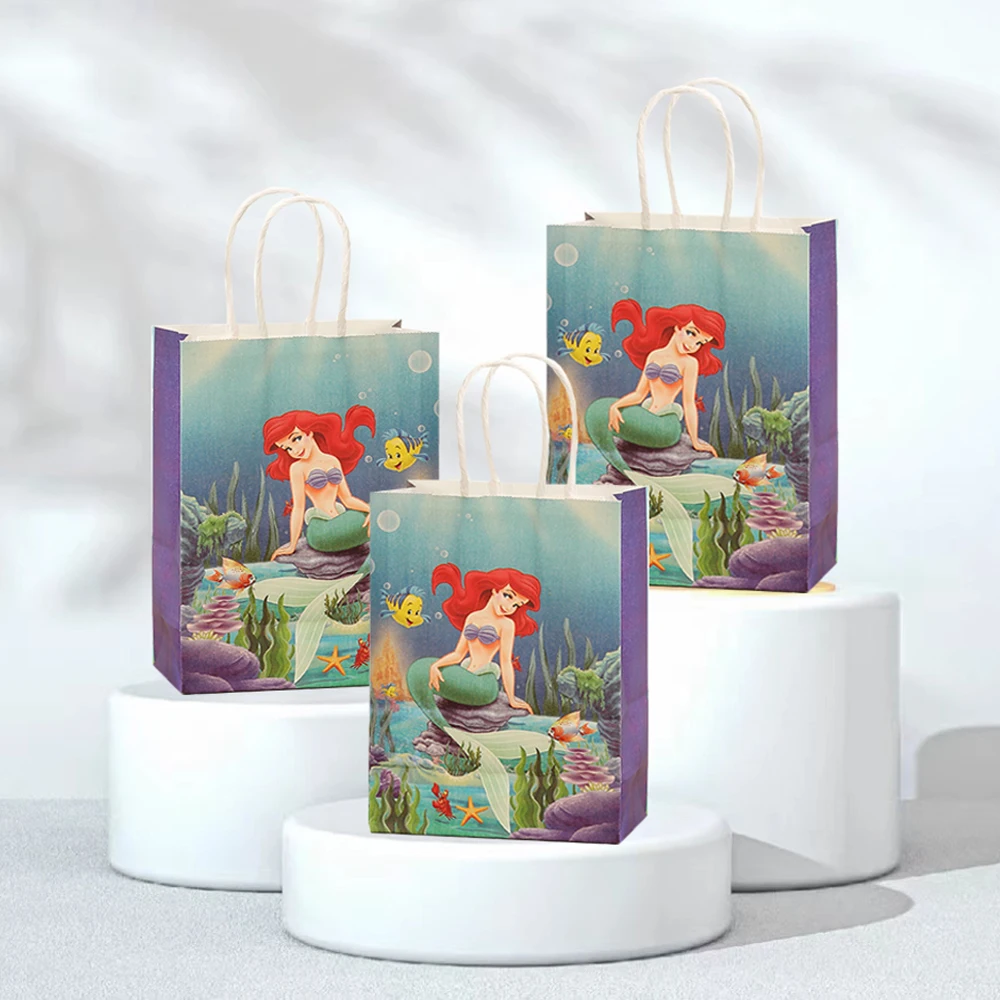 Disney Mermaid Gift Bag Holiday Paper Bag with Handle Baby Shower Candy Bag Children and Girls Birthday Decoration Party Supplie
Disney Mermaid Gift Bag Holiday Paper Bag with Handle Baby Shower Candy Bag Children and Girls Birthday Decoration Party Supplie