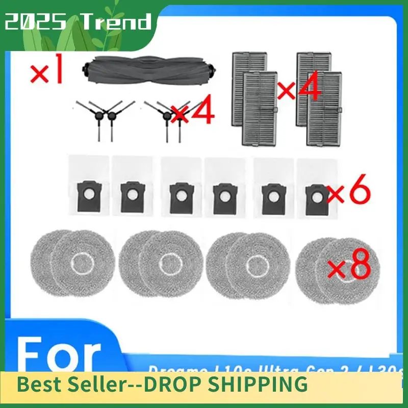 AA14 New For Dreame L10s Ultra Gen 2 / L30s Ultra / L30 Pro Ultra Robot Vacuum Roller Side Brush HEPA Filter Mop Pad Dust Bag
AA14 New For Dreame L10s Ultra Gen 2 / L30s Ultra / L30 Pro Ultra Robot Vacuum Roller Side Brush HEPA Filter Mop Pad Dust Bag