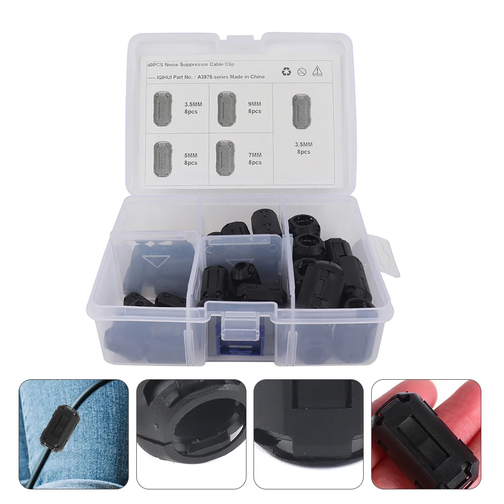 40 Pcs Degaussing Ring with Magnetic Core Speaker Cable Home Supplies Filters Parts Noise Ferrite
40 Pcs Degaussing Ring with Magnetic Core Speaker Cable Home Supplies Filters Parts Noise Ferrite