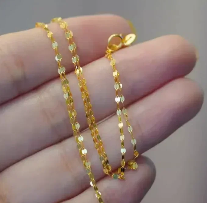 AU750 jewelry necklaces 18k gold chain necklace for women rolling necklace40-50cm birthday gift for gilrs
AU750 jewelry necklaces 18k gold chain necklace for women rolling necklace40-50cm birthday gift for gilrs