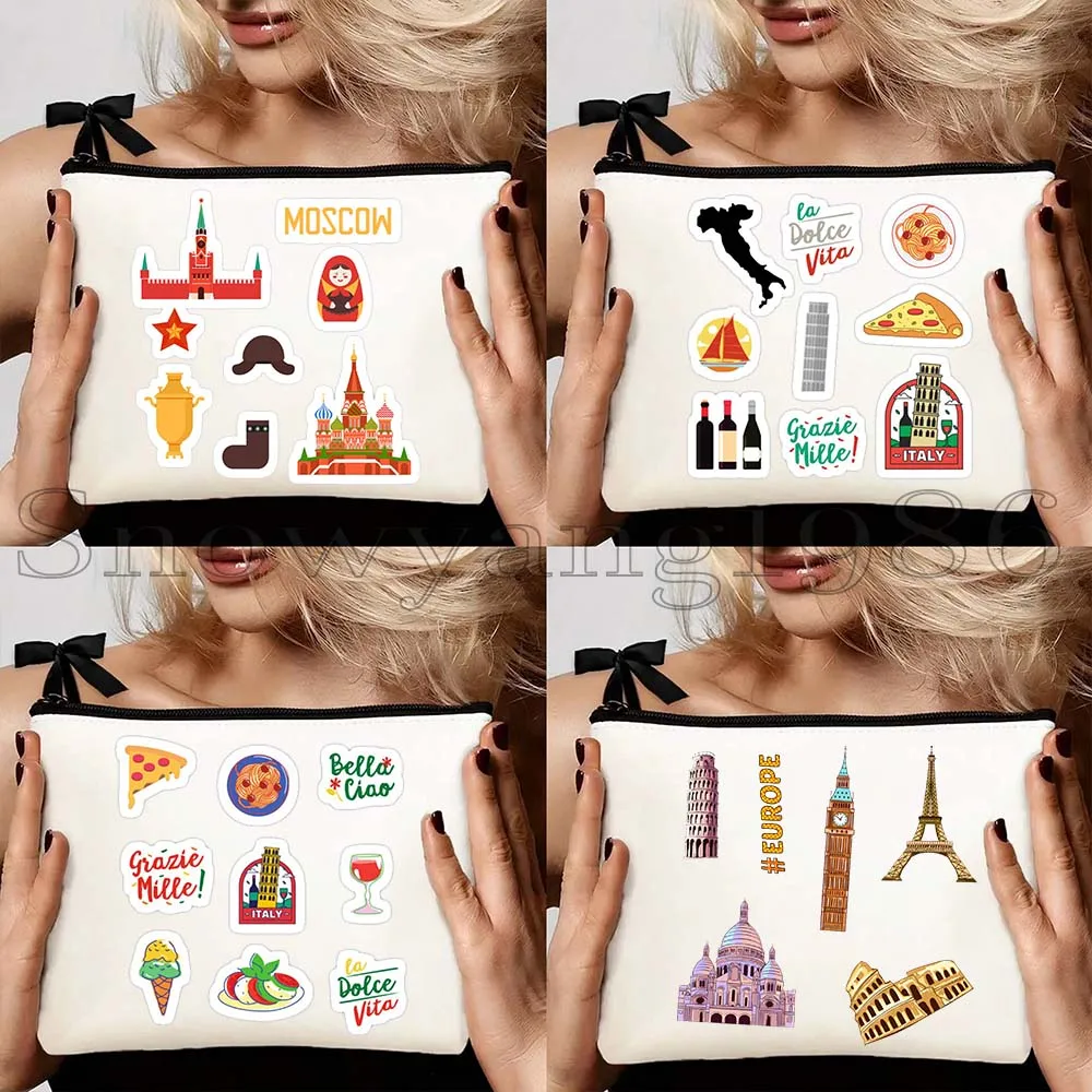 4pcs Russia Thailand Iceland Malta South Korea United States Landmarks Travel Canvas Storage Cosmetic Bag Makeup Case Pouch
4pcs Russia Thailand Iceland Malta South Korea United States Landmarks Travel Canvas Storage Cosmetic Bag Makeup Case Pouch