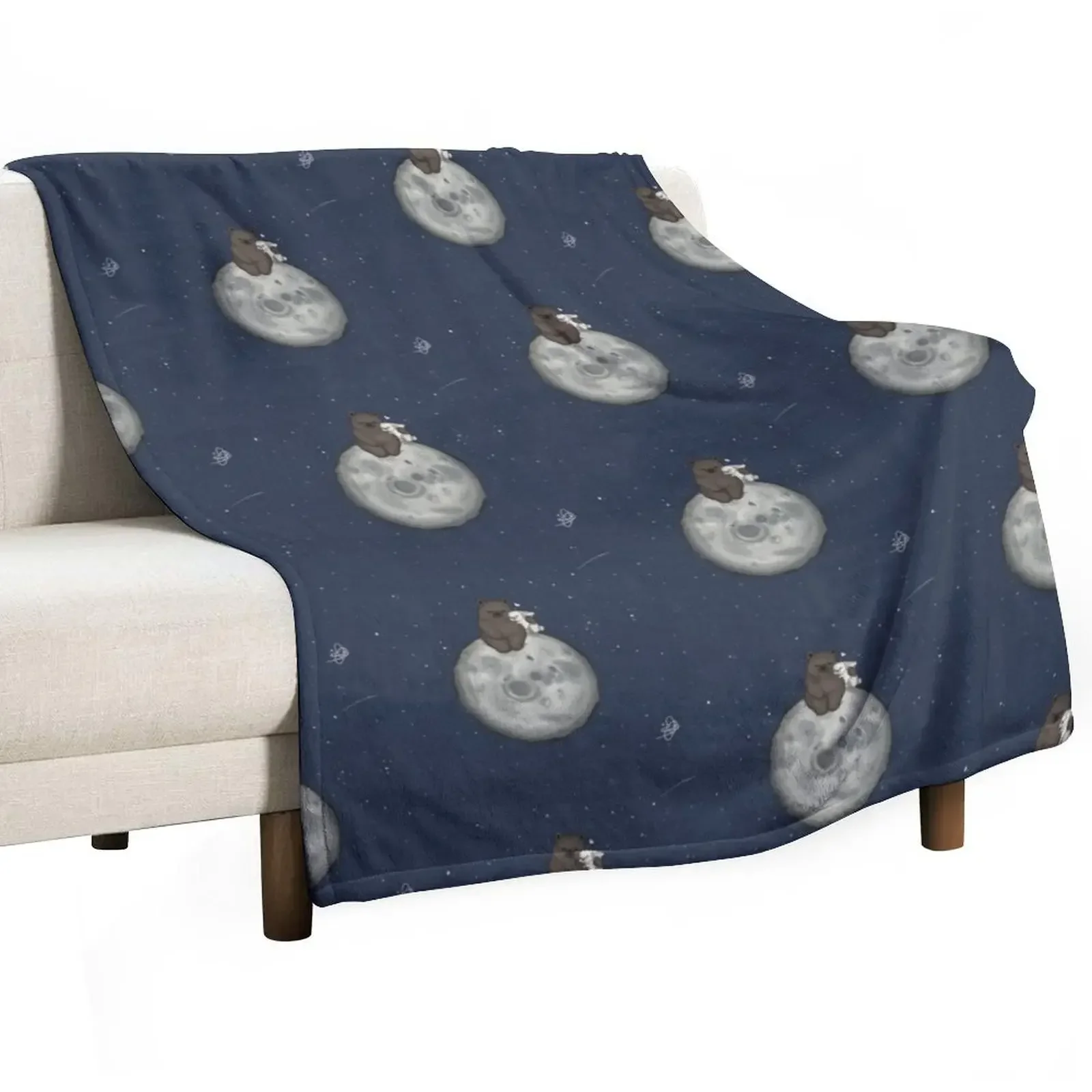 Bear and Bunny on the moon Throw Blanket Travel Size Cozy Blanket for Plane Train
Bear and Bunny on the moon Throw Blanket Travel Size Cozy Blanket for Plane Train
