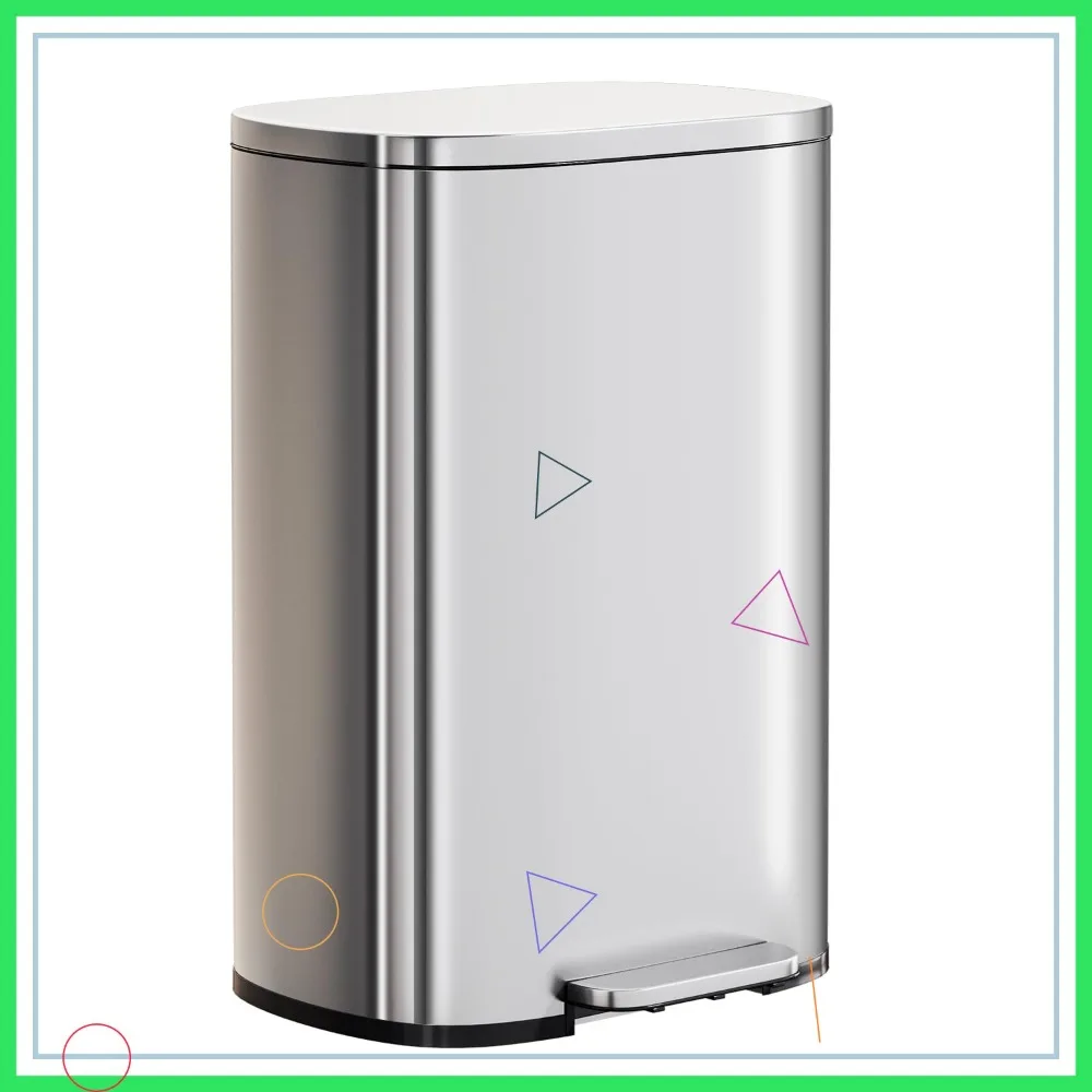 50L Stainless Steel Kitchen Recycling Bin with Lid, Removable Inner Bucket, Foot Pedal & Soft Close for Home Office
50L Stainless Steel Kitchen Recycling Bin with Lid, Removable Inner Bucket, Foot Pedal & Soft Close for Home Office