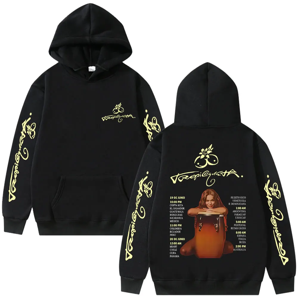 Karol G Tropicoqueta 2025 Hoodie Men Women Fashion Pop Music Sweatshirts Tops Unisex Casual Cotton Vintage Hoodies Streetwear
Karol G Tropicoqueta 2025 Hoodie Men Women Fashion Pop Music Sweatshirts Tops Unisex Casual Cotton Vintage Hoodies Streetwear
