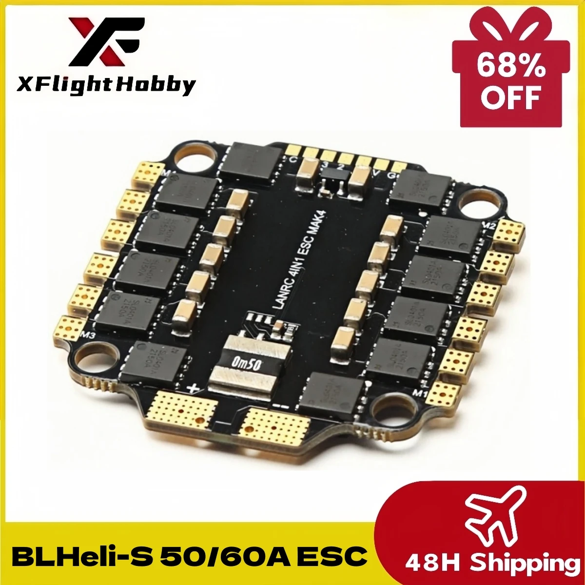 Xflight Hobby BLHeli-S 50A 60A 4in1 ESC DSHOT600 Match with F405/F722 Flight Controller for 7-10 Inch Drone Frames RC Quadcopter
Xflight Hobby BLHeli-S 50A 60A 4in1 ESC DSHOT600 Match with F405/F722 Flight Controller for 7-10 Inch Drone Frames RC Quadcopter