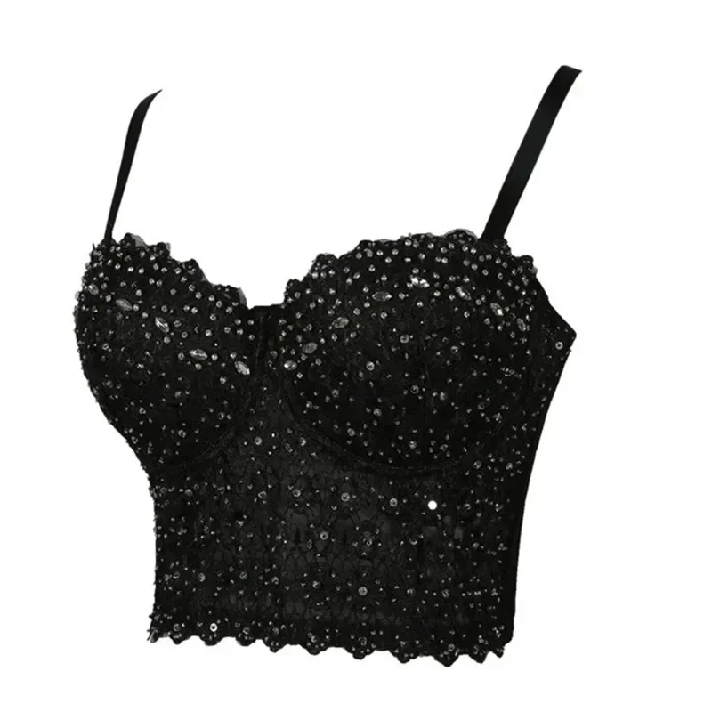 Sexy Lace Corset Top Women Vintage Embroidery Beading Bustier Summer Luxury Rhinestone Sharper Sling Nightclub Tube Lingerie
Sexy Lace Corset Top Women Vintage Embroidery Beading Bustier Summer Luxury Rhinestone Sharper Sling Nightclub Tube Lingerie