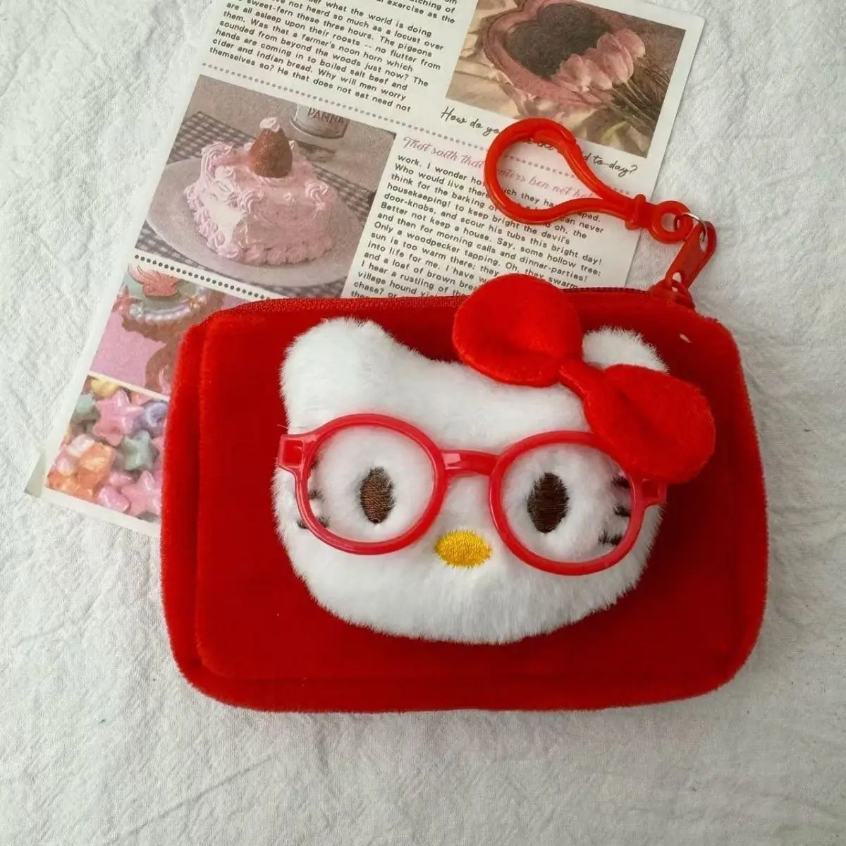 Sanrio Hello Kitty Plush Coin Purse Cute Kawaii Mini Storage Bag Women Bag Pendant Decoration Creative Girl's Birthday Gift
Sanrio Hello Kitty Plush Coin Purse Cute Kawaii Mini Storage Bag Women Bag Pendant Decoration Creative Girl's Birthday Gift