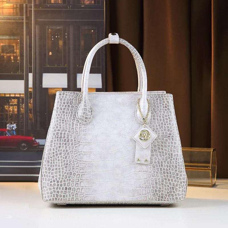 Large capacity Himalayan bag with crocodile pattern white temperament, business commuting bag, hand-held crossbody bag
Large capacity Himalayan bag with crocodile pattern white temperament, business commuting bag, hand-held crossbody bag