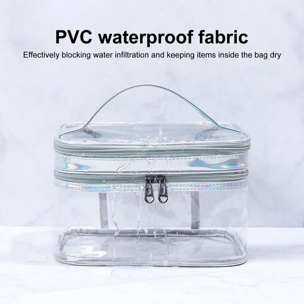 Cosmetic Bag Double Layer Waterproof Clear Cosmetic Bags Travel Makeup Pouch Organizer for Outdoor Business Trips 2 Pcs
Cosmetic Bag Double Layer Waterproof Clear Cosmetic Bags Travel Makeup Pouch Organizer for Outdoor Business Trips 2 Pcs