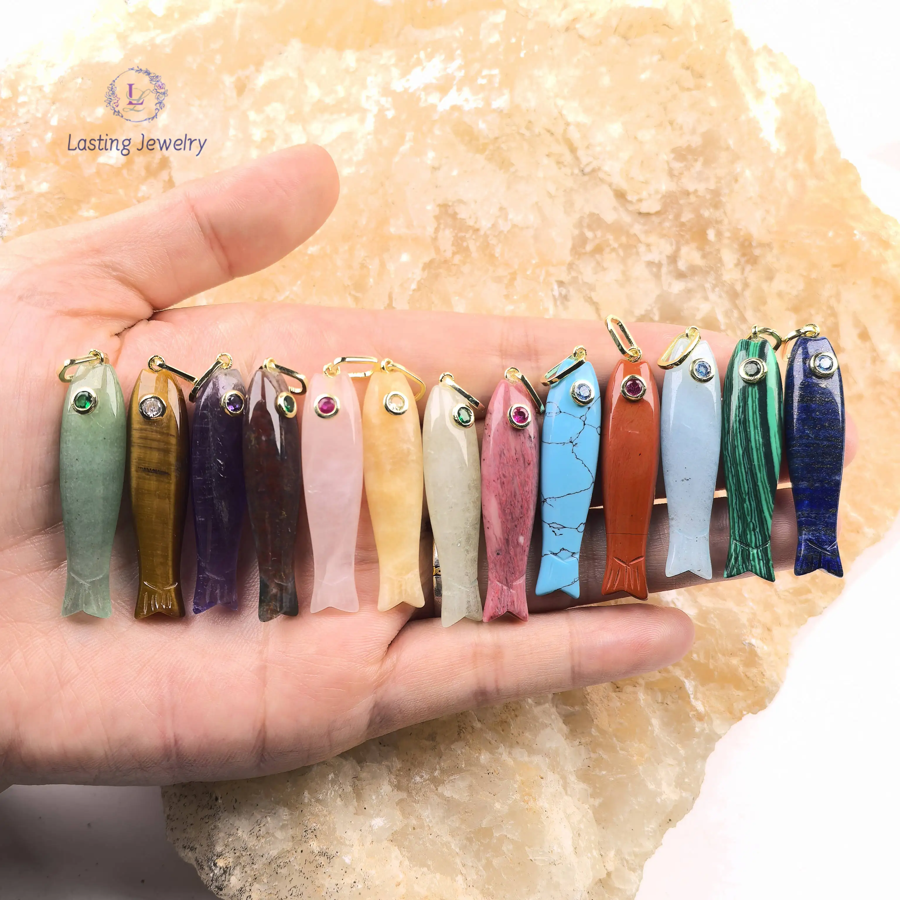 Carved Crystal Fish Pendants With Inlaid Colored Zircon Beads Healing Quartz Gemstone Animal Charms For Necklace Jewelry Making
Carved Crystal Fish Pendants With Inlaid Colored Zircon Beads Healing Quartz Gemstone Animal Charms For Necklace Jewelry Making