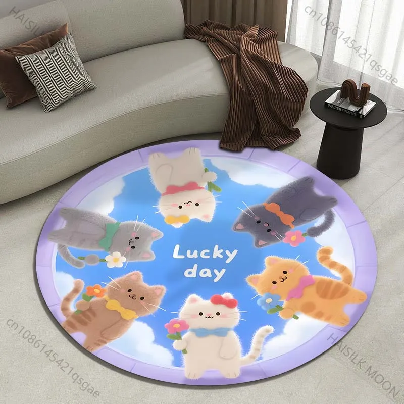 Multiple sizes Six cute cats circle Print Round Carpet Living Room Bedroom Table Chair Sofa Decorative Carpet Luxury gifts
Multiple sizes Six cute cats circle Print Round Carpet Living Room Bedroom Table Chair Sofa Decorative Carpet Luxury gifts