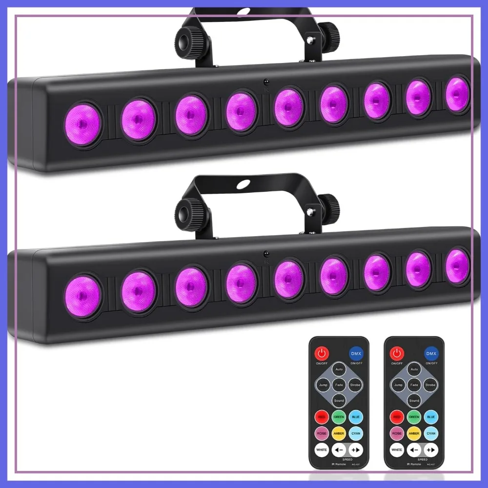 50W LED 4in1 RGBW Stage Light Bar with Remote, Sound-Activated DMX Lighting for Events, Wedding, Disco, Party 2Pack
50W LED 4in1 RGBW Stage Light Bar with Remote, Sound-Activated DMX Lighting for Events, Wedding, Disco, Party 2Pack