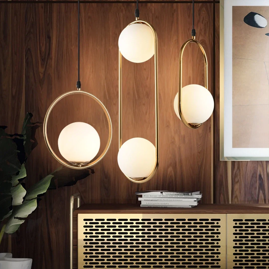 LED Nordic Glass ball pendant lights Black Silver Gold Brass metal bedside lamp simple bar dining room hanging lamp fixture
LED Nordic Glass ball pendant lights Black Silver Gold Brass metal bedside lamp simple bar dining room hanging lamp fixture