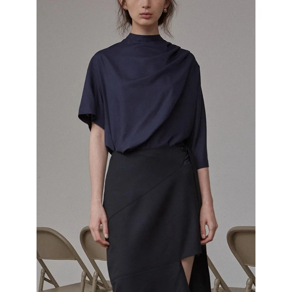 2025 Spring/Summer New Simple Casual Elegant Design Wrinkled Waist Short-Sleeved Top For Women
2025 Spring/Summer New Simple Casual Elegant Design Wrinkled Waist Short-Sleeved Top For Women