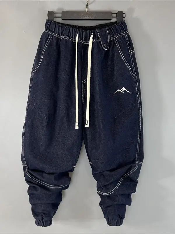 Men' Loose Fit Denim Pants Spring Autumn Washed Jeans Anti-Fade Embroidery Jogger Cuffs Harajuku Style Casual Trousers Plus Size
Men' Loose Fit Denim Pants Spring Autumn Washed Jeans Anti-Fade Embroidery Jogger Cuffs Harajuku Style Casual Trousers Plus Size