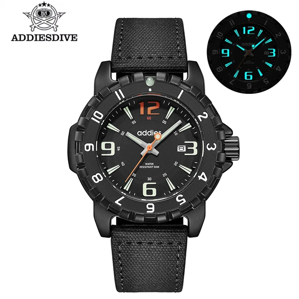 ADDIESDIVE новые мужские спортивные часы на открытом воздухе со светящимся холщовым ремешком, часы с большим циферблатом, модные кварцевые часы, водонепроницаемые 5 бар
ADDIESDIVE новые мужские спортивные часы на открытом воздухе со светящимся холщовым ремешком, часы с большим циферблатом, модные кварцевые часы, водонепроницаемые 5 бар