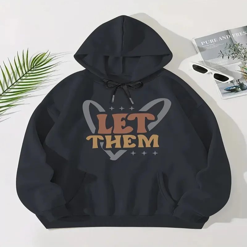 Fall Winter Female Plus Size Women Oversize Clothes Sweatshirt Let Them Love Golden Text Fashionable Pure Cotton Fabric Trendy
Fall Winter Female Plus Size Women Oversize Clothes Sweatshirt Let Them Love Golden Text Fashionable Pure Cotton Fabric Trendy
