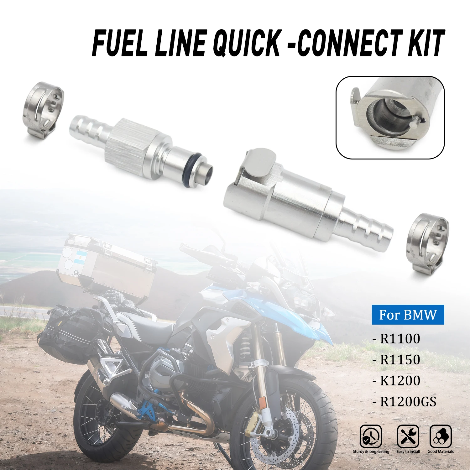 For BMW R1100 R1150 K1200 R1200GS Fuel Line Quick Disconnects Couplings Set Fuel pipe quick release connector set Motorcycle
For BMW R1100 R1150 K1200 R1200GS Fuel Line Quick Disconnects Couplings Set Fuel pipe quick release connector set Motorcycle