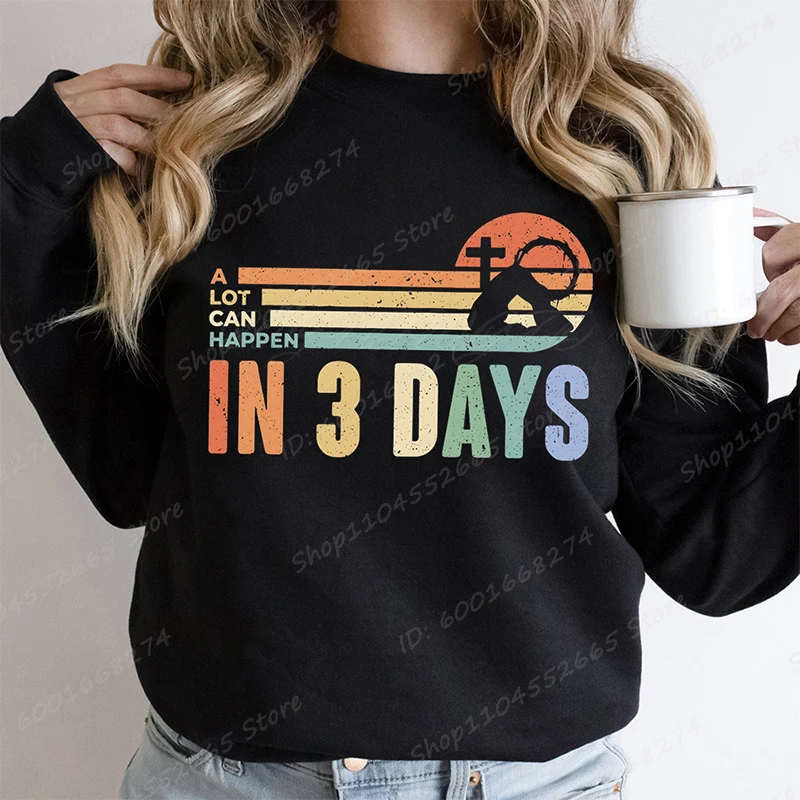 Retro A Lot Can Happen In 3 Days Print Sweatshirt For Women, Christian Easter Sweatshirt, Happy Easter Pullovers, Crew Neck Tops
Retro A Lot Can Happen In 3 Days Print Sweatshirt For Women, Christian Easter Sweatshirt, Happy Easter Pullovers, Crew Neck Tops