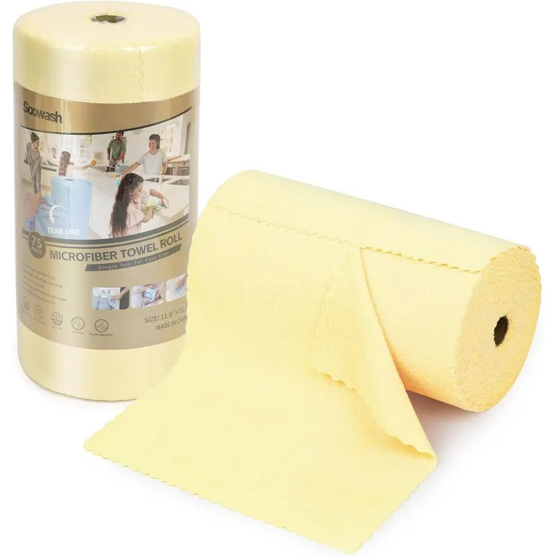Microfiber Cleaning Cloth Roll 75 Pack 11.8" x 11.8" Lint Free Quick Dry Ultra Absorbent Scratch Free
Microfiber Cleaning Cloth Roll 75 Pack 11.8" x 11.8" Lint Free Quick Dry Ultra Absorbent Scratch Free