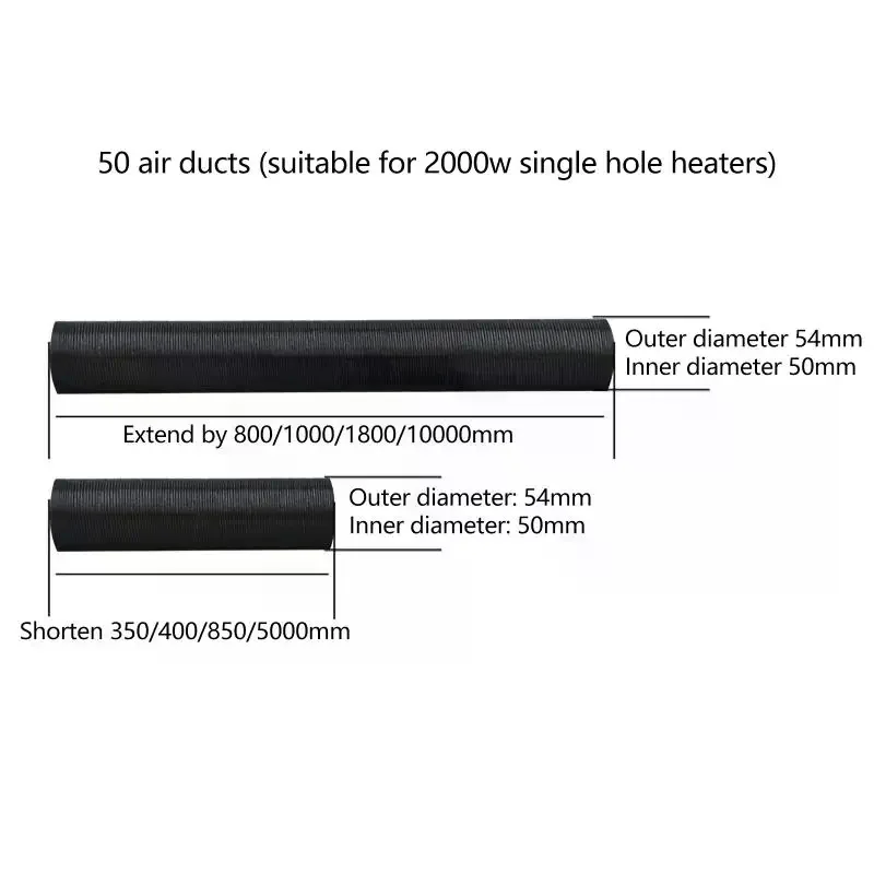 Connect Heater Ducts: ID50mm Aluminium Foil Stretchable Air Hose For Auxiliary Heater Heating Duct Various Lengths
Connect Heater Ducts: ID50mm Aluminium Foil Stretchable Air Hose For Auxiliary Heater Heating Duct Various Lengths