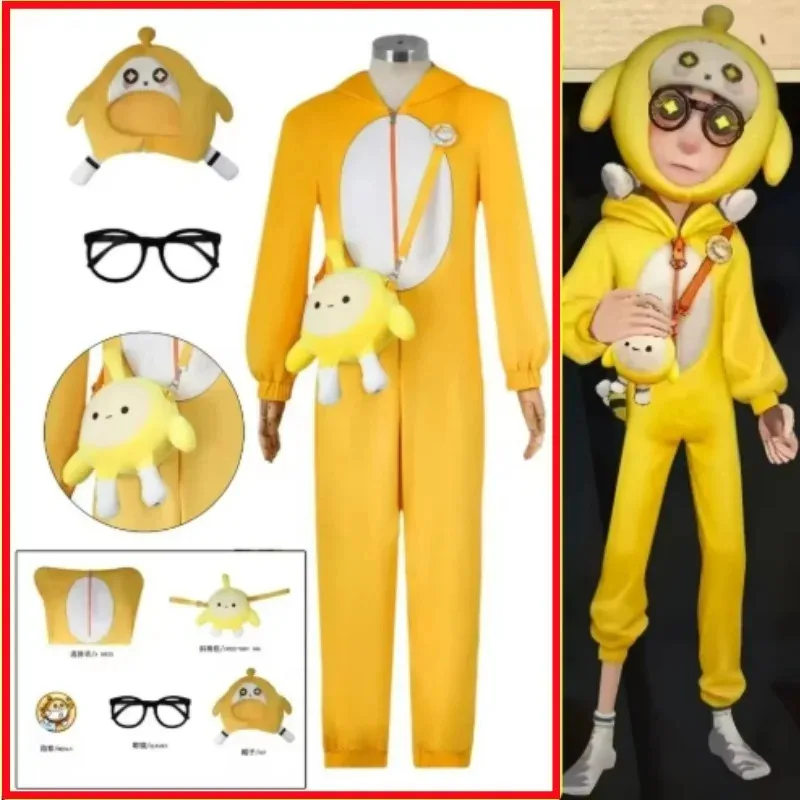 Game Identity V Lucky Guy Cosplay Costume Yellow Eggy Good Friend New Skin Jumpsuits Halloween Uniform Suit with Accessories
Game Identity V Lucky Guy Cosplay Costume Yellow Eggy Good Friend New Skin Jumpsuits Halloween Uniform Suit with Accessories