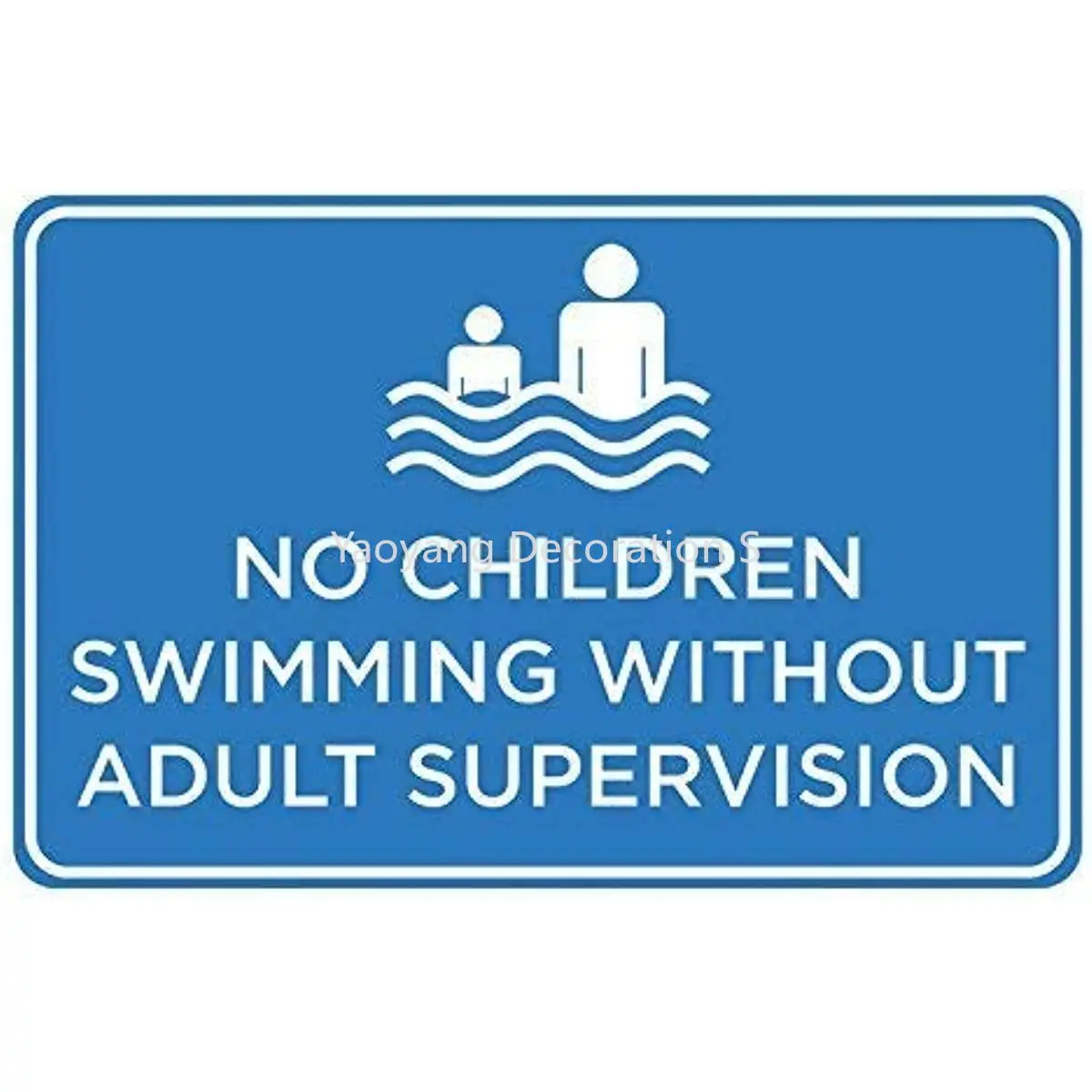 Metal sign No Children Swimming Without Adult Supervision Print Blue White Picture Symbol Notice Pool Rules for Outdoor & Indoor
Metal sign No Children Swimming Without Adult Supervision Print Blue White Picture Symbol Notice Pool Rules for Outdoor & Indoor