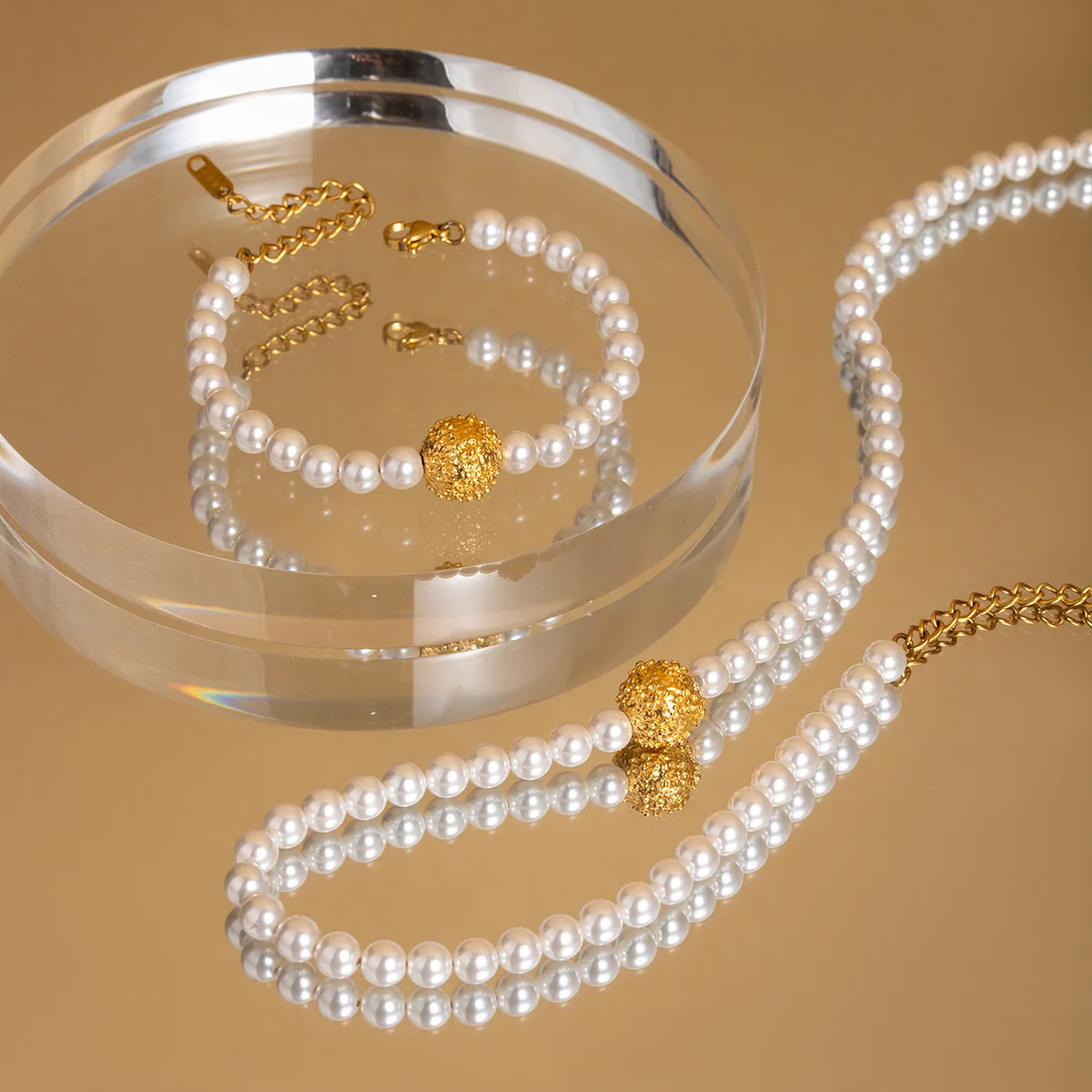 PRISCA| Luxury Pearl Jewelry Set for Women.Stainless Steel.Flower Charms.Royal Court.Party Ornament.Trendy and Retro.New
PRISCA| Luxury Pearl Jewelry Set for Women.Stainless Steel.Flower Charms.Royal Court.Party Ornament.Trendy and Retro.New