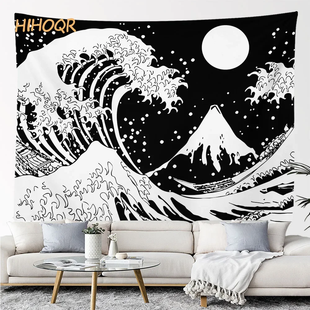 Kanagawa Big Wave Tapestry Wall Hanging Aesthetic Room Decor Japan Landscape Printed Large Fabric Home Decoration 180X320CM
Kanagawa Big Wave Tapestry Wall Hanging Aesthetic Room Decor Japan Landscape Printed Large Fabric Home Decoration 180X320CM