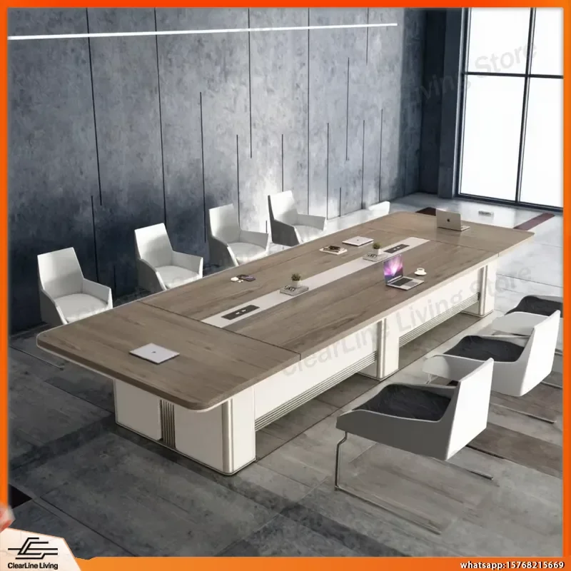 Modern MDF Wood Grain Conference Table 50mm Thick for Home Office School Business Meeting Desk with 3 Years Warranty Office
Modern MDF Wood Grain Conference Table 50mm Thick for Home Office School Business Meeting Desk with 3 Years Warranty Office