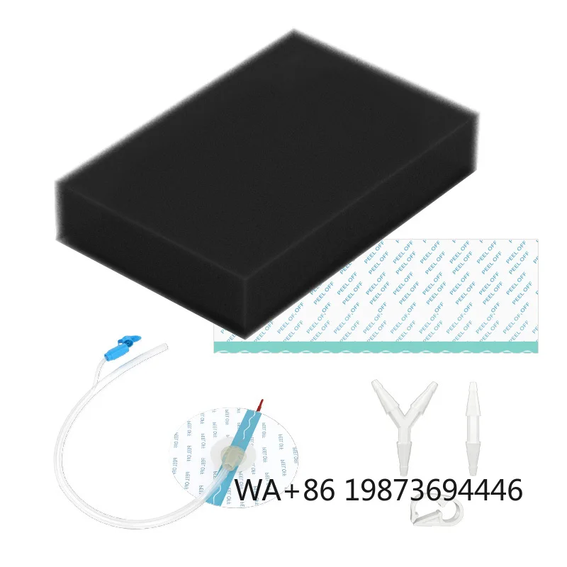 Disposable NPWT kit, sterile surgical drape and vacuum dressing for wound care
Disposable NPWT kit, sterile surgical drape and vacuum dressing for wound care