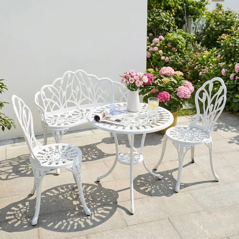 in 1 Metal Bench Patio Bench, Outdoor Benches Weatherproof with Folding Middle Table, Wrought Iron Garden Benches for Outdoors,
in 1 Metal Bench Patio Bench, Outdoor Benches Weatherproof with Folding Middle Table, Wrought Iron Garden Benches for Outdoors,