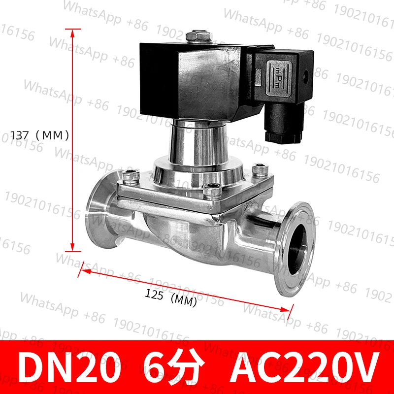 Stainless steel sanitary quick release clamp solenoid valve direct acting diaphragm normally closed solenoid control valve 220V
Stainless steel sanitary quick release clamp solenoid valve direct acting diaphragm normally closed solenoid control valve 220V