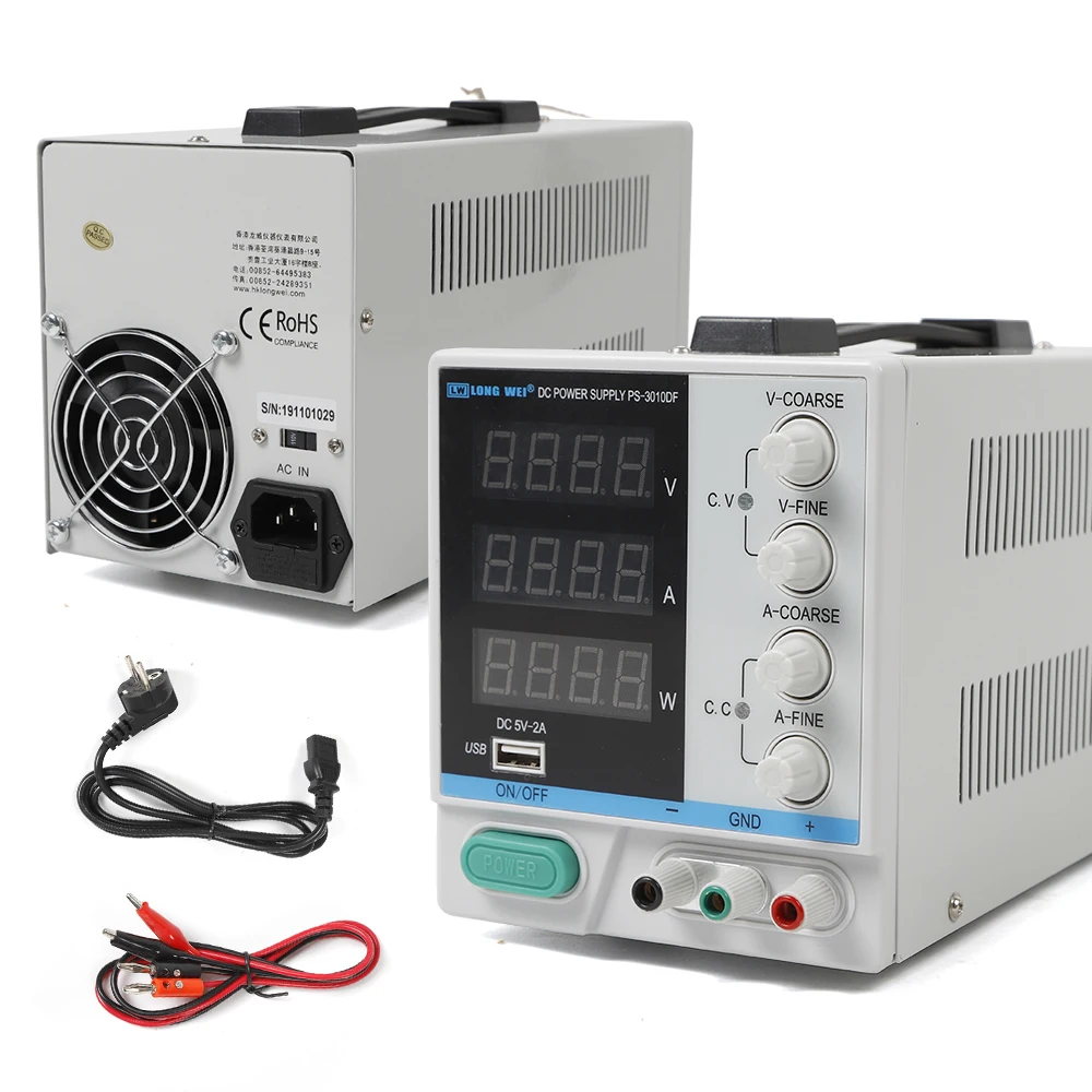 PS-3010DF 30V 10A Output Voltage Current Continuously Adjustable LED Digital Display DC Power Supply 110V/220V
PS-3010DF 30V 10A Output Voltage Current Continuously Adjustable LED Digital Display DC Power Supply 110V/220V