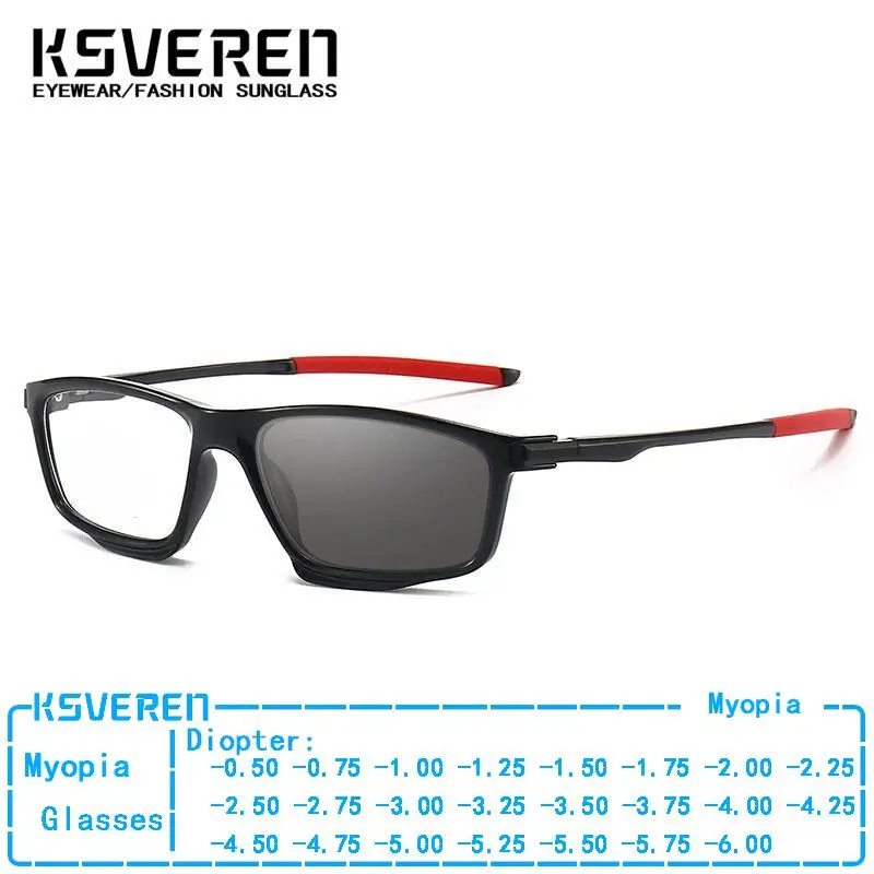 Sport Photochromic Myopia Glasses Men Aluminum Legs Finished Prescription Eyewear Outdoor Discolored Glasses Negative Strength
Sport Photochromic Myopia Glasses Men Aluminum Legs Finished Prescription Eyewear Outdoor Discolored Glasses Negative Strength