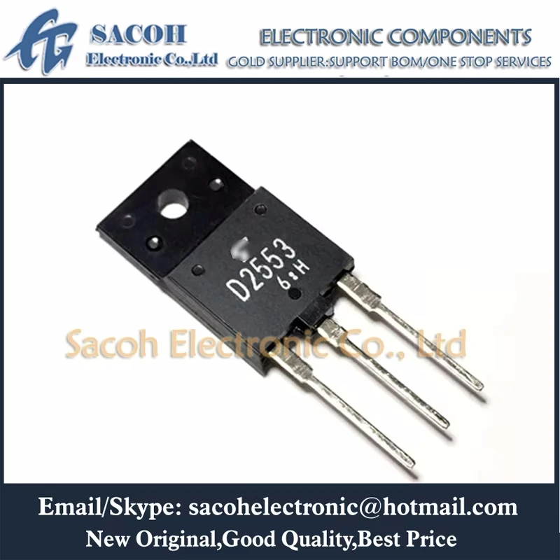New Original 10Pcs/Lot 2SD2553 D2553 2553 TO-3PF HORIZONTAL DEFLECTION OUTPUT FOR COLOR TV
New Original 10Pcs/Lot 2SD2553 D2553 2553 TO-3PF HORIZONTAL DEFLECTION OUTPUT FOR COLOR TV