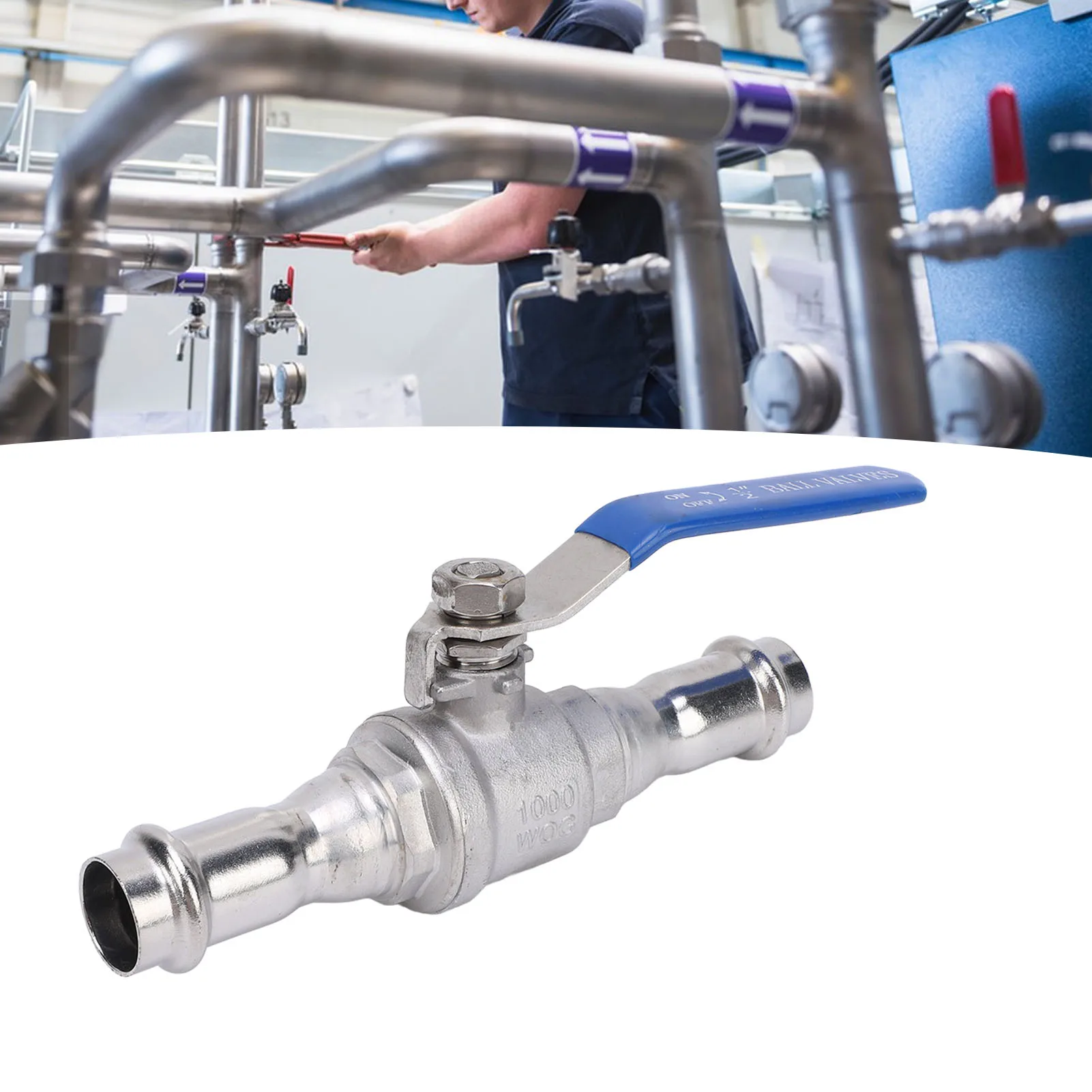 1/2 Inch Press Ball Valve Press Ball Valve 1/2 Inch DN15 304 Stainless Steel Dual Press Connection Ball Valve for Industrial Use
1/2 Inch Press Ball Valve Press Ball Valve 1/2 Inch DN15 304 Stainless Steel Dual Press Connection Ball Valve for Industrial Use