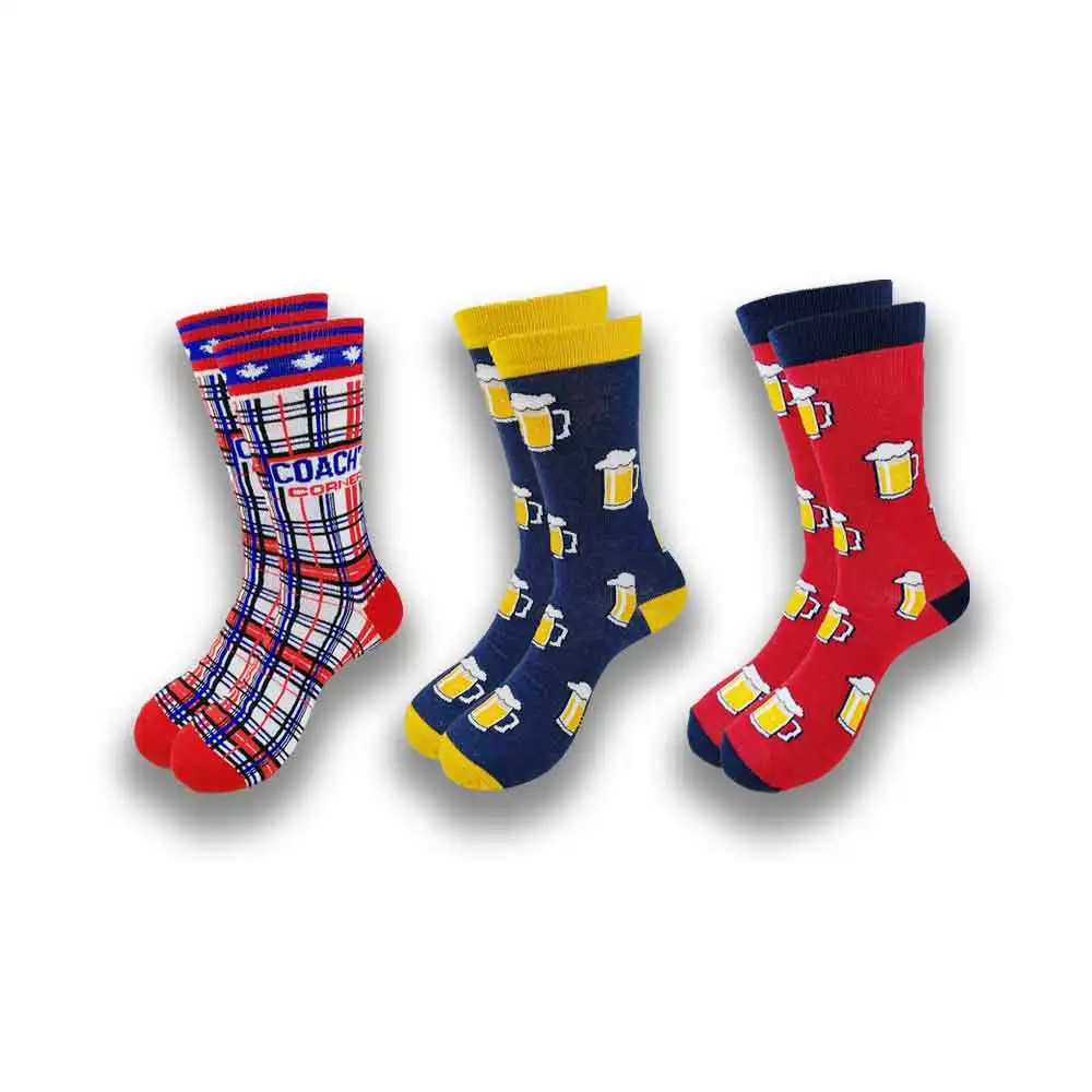 A pair of men's socks, various animals and cartoon head patterns, comfortable tube crew socks.
A pair of men's socks, various animals and cartoon head patterns, comfortable tube crew socks.